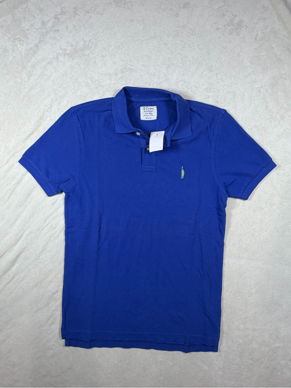 NWT J. Crew Small Men’s Oarsman Logo Royal Blue Cotton Polo Shirt